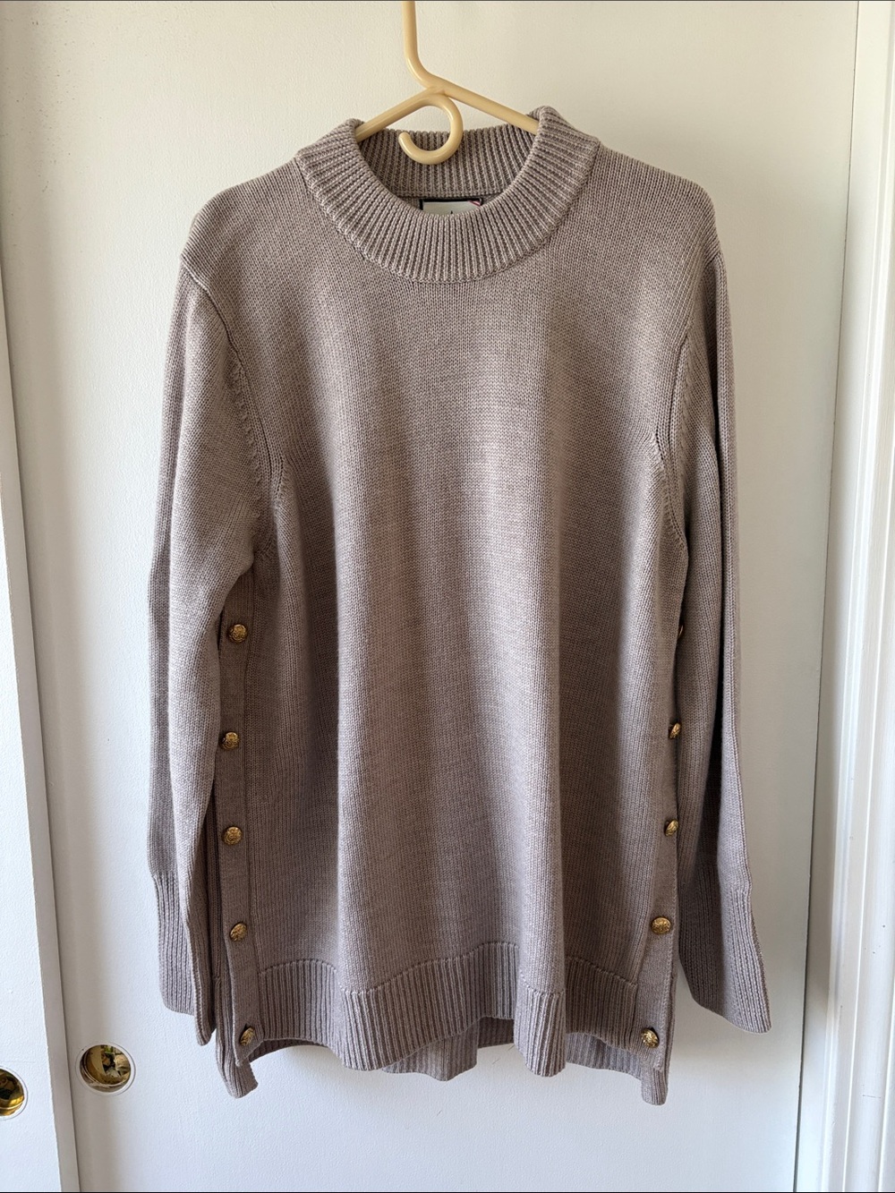 Tuckernuck Tan Bexley Wool Mockneck Sweater XXXL